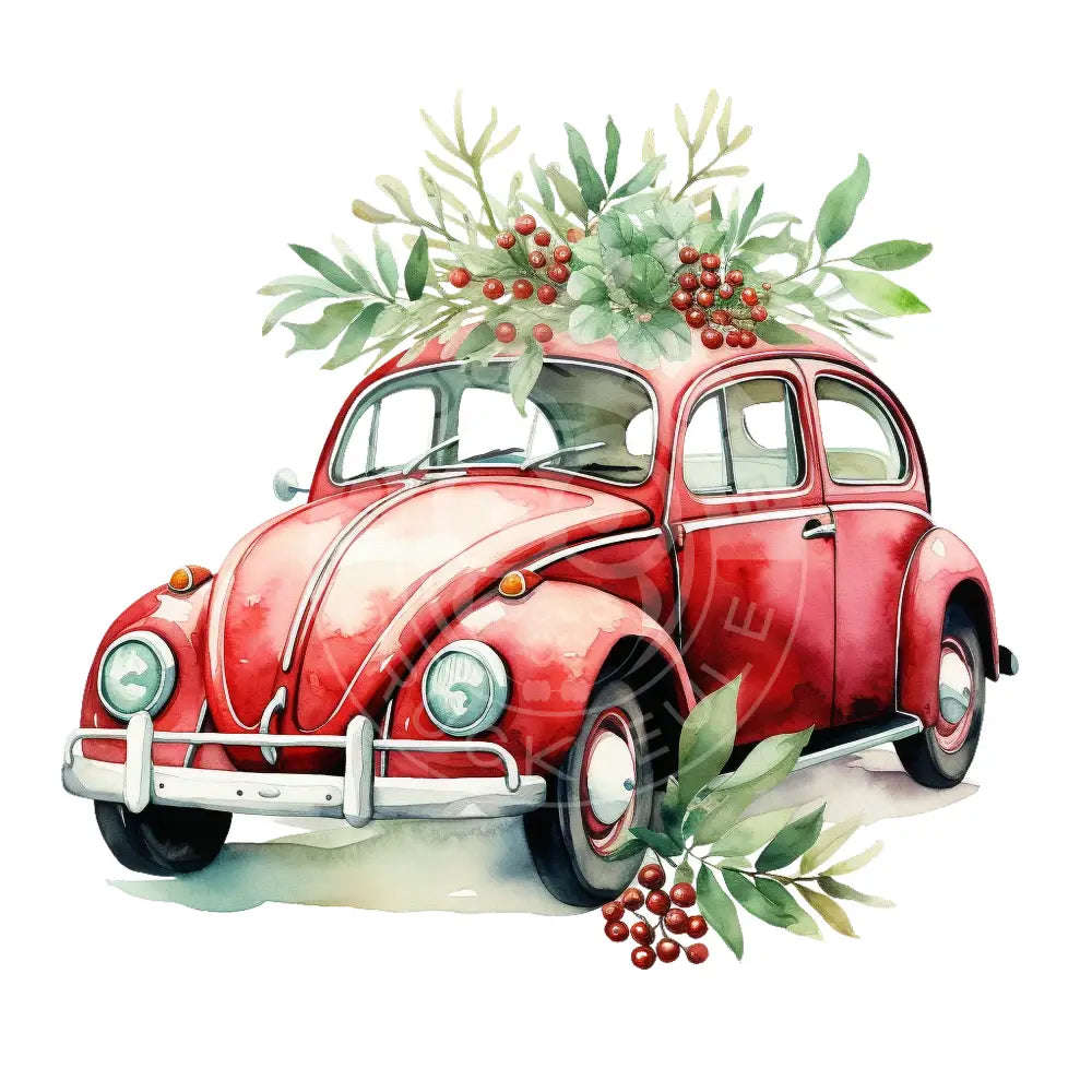 Bügelbild Weihnachts Auto 744-12