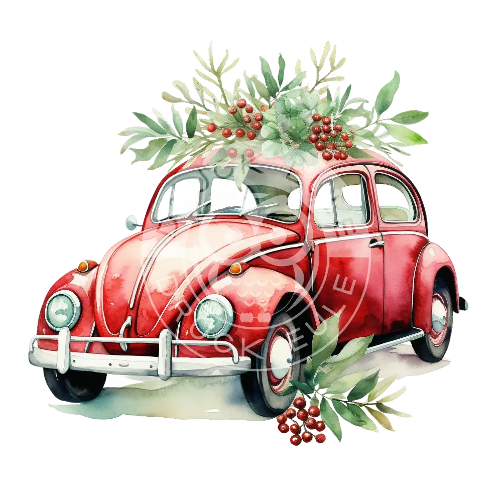 Bügelbild Weihnachts Auto 744-12