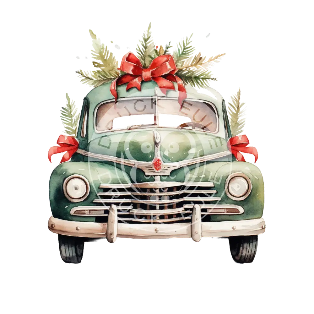 Bügelbild Weihnachts Auto 744-13