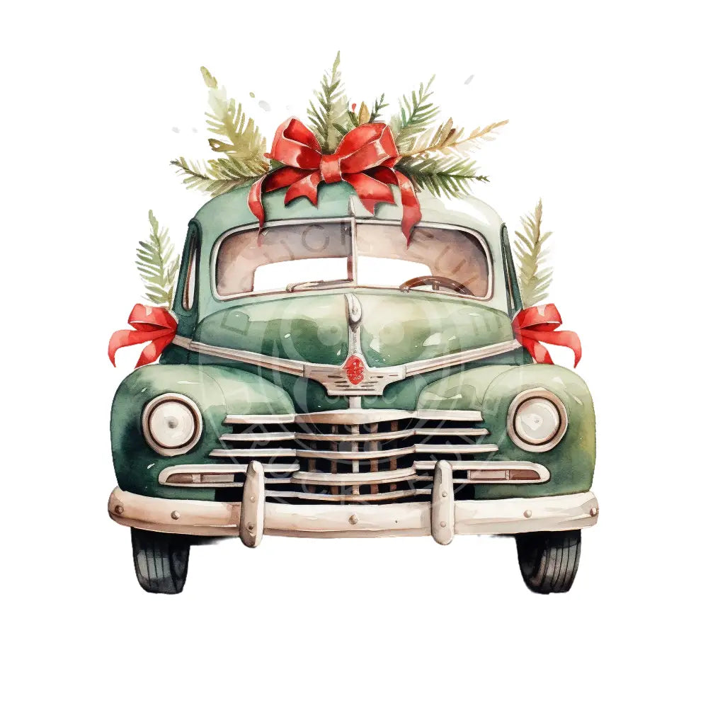 Bügelbild Weihnachts Auto 744-13