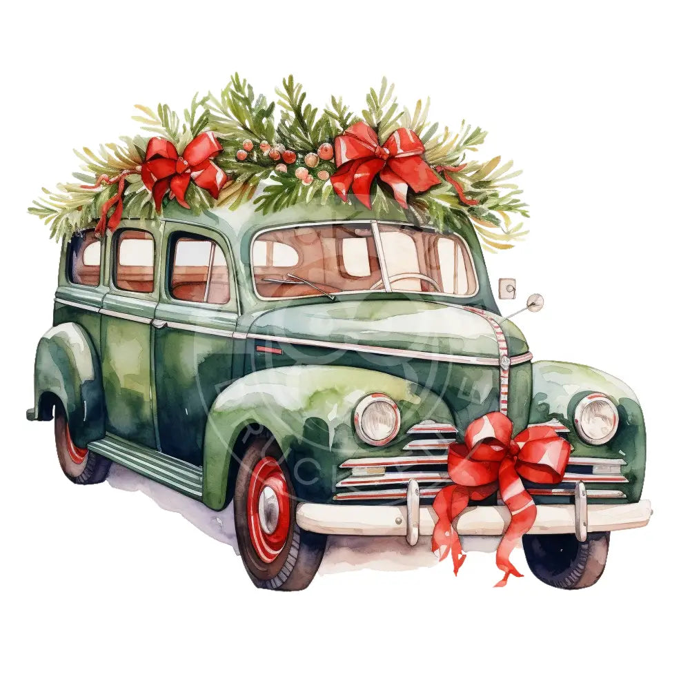 Bügelbild Weihnachts Auto 744-15