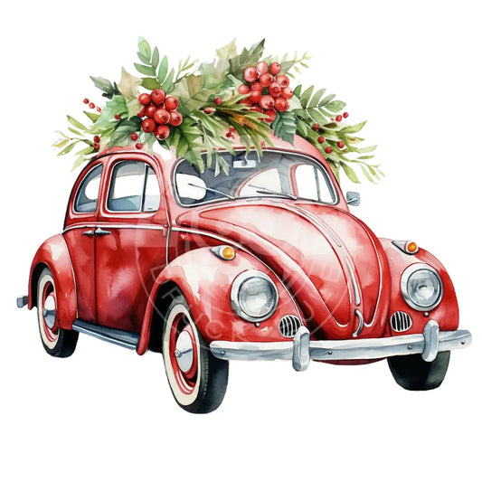 Bügelbild Weihnachts Auto 744-17