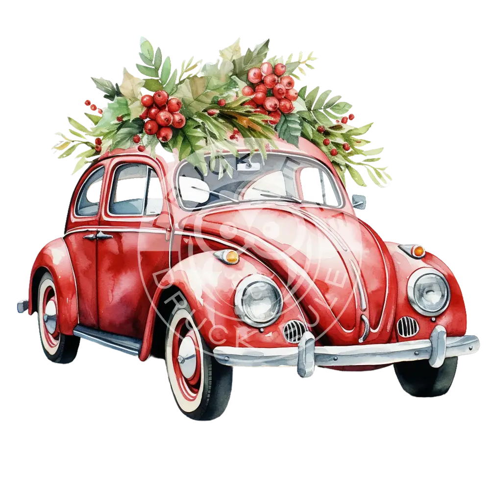 Bügelbild Weihnachts Auto 744-17