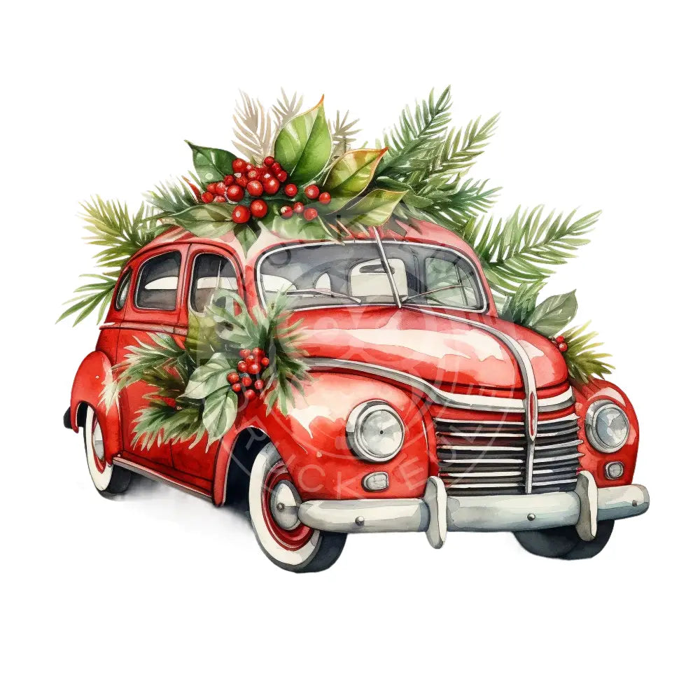 Bügelbild Weihnachts Auto 744-18