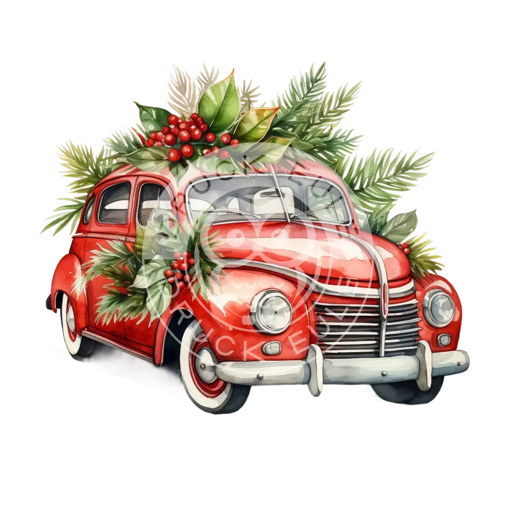 Bügelbild Weihnachts Auto 744-18