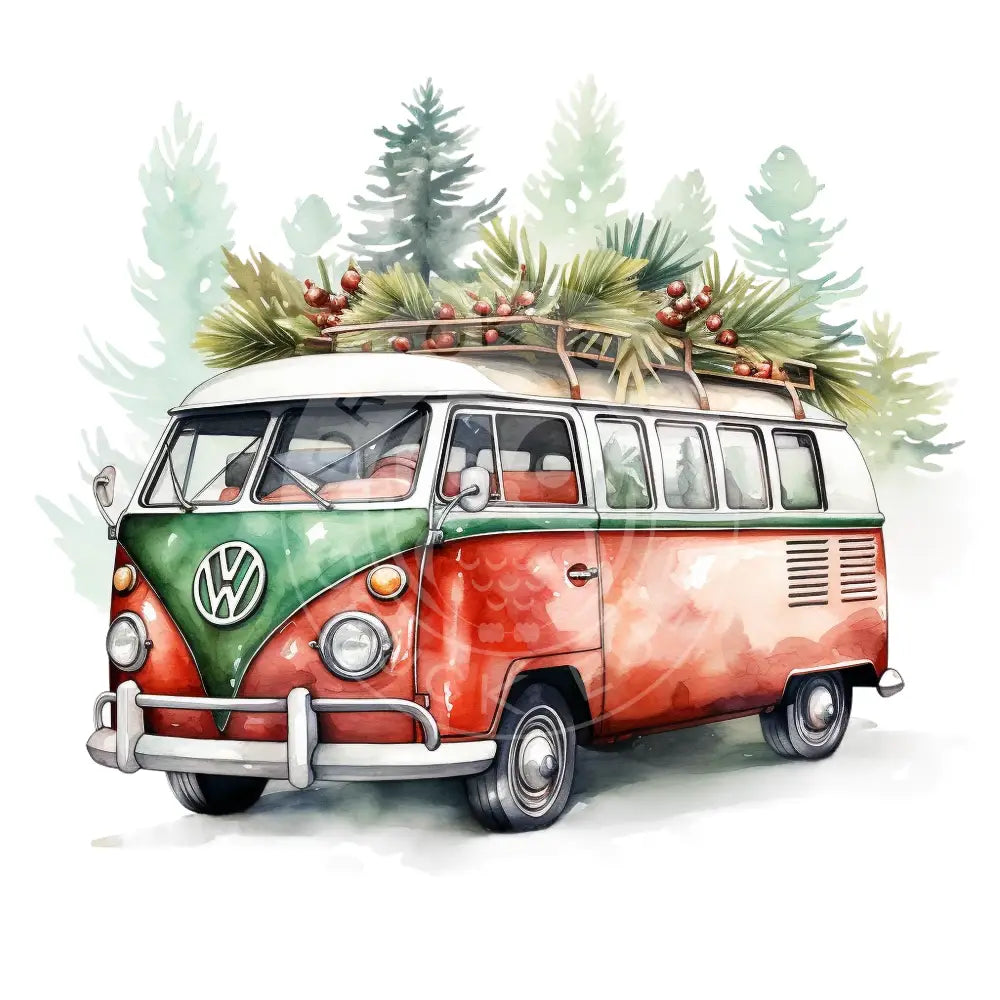 Bügelbild Weihnachts Auto 744-19