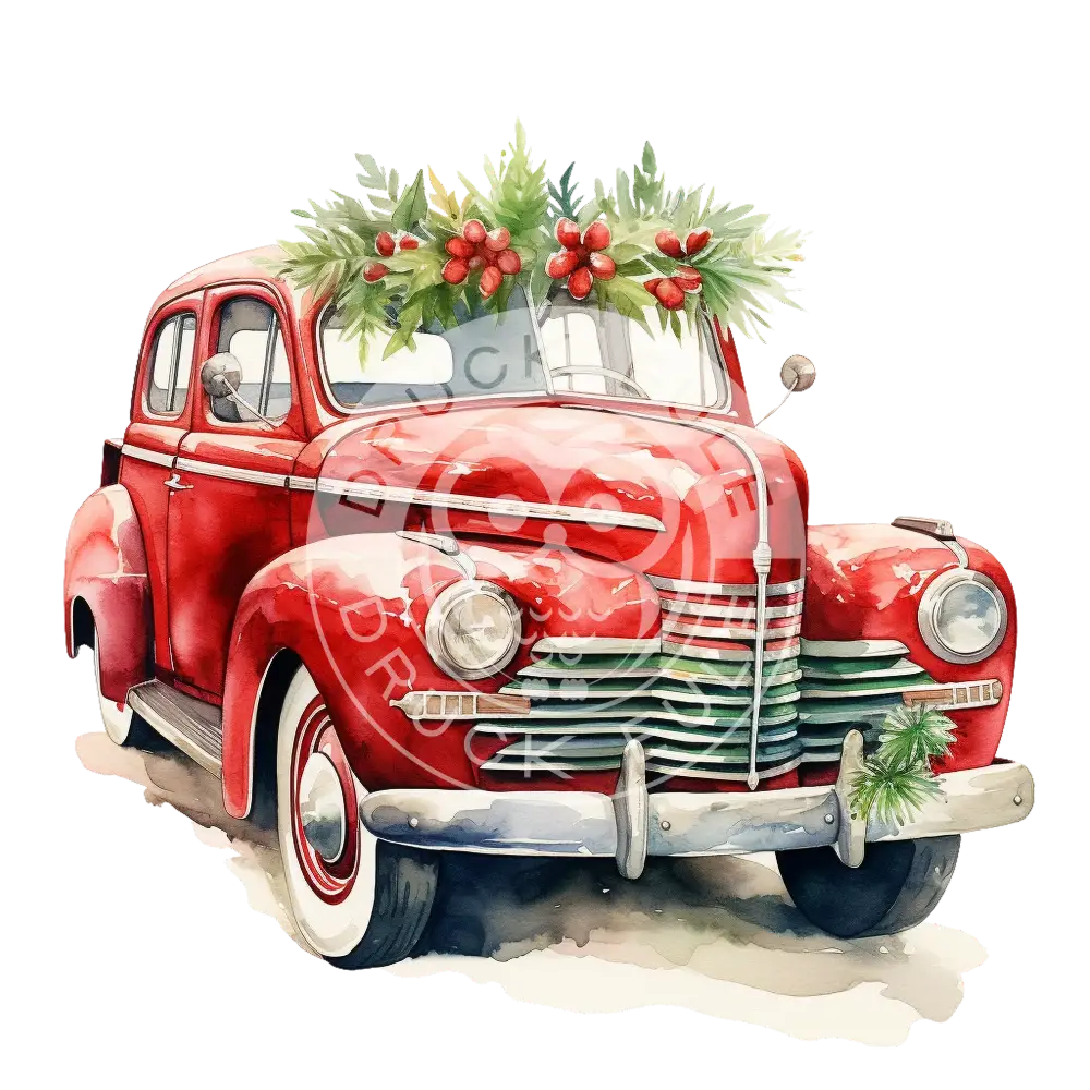 Bügelbild Weihnachts Auto 744-2