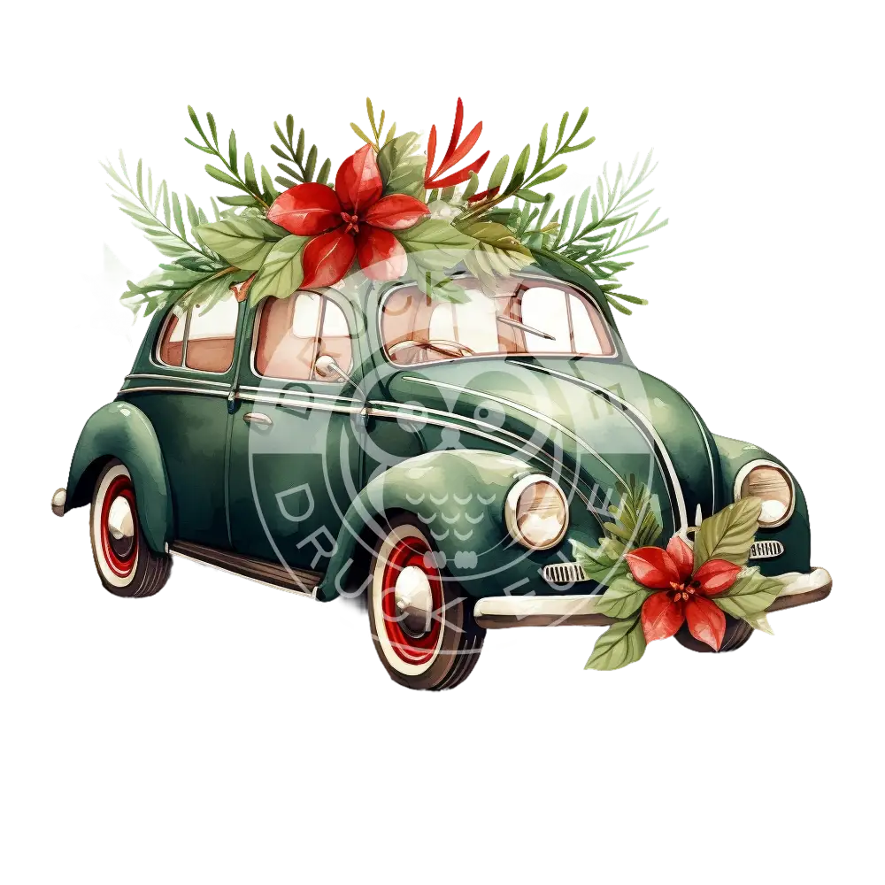 Bügelbild Weihnachts Auto 744-4