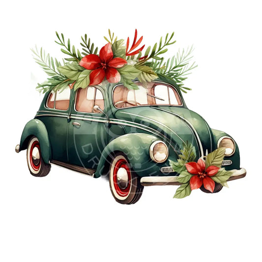 Bügelbild Weihnachts Auto 744-4