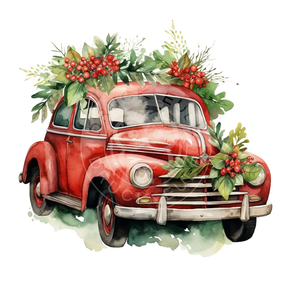 Bügelbild Weihnachts Auto 744-6