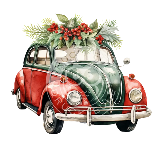 Bügelbild Weihnachts Auto 744-7