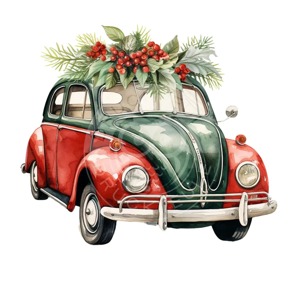 Bügelbild Weihnachts Auto 744-7