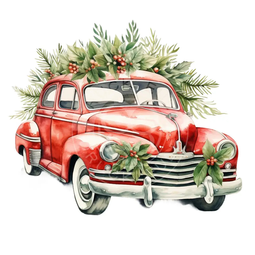 Bügelbild Weihnachts Auto 744-9