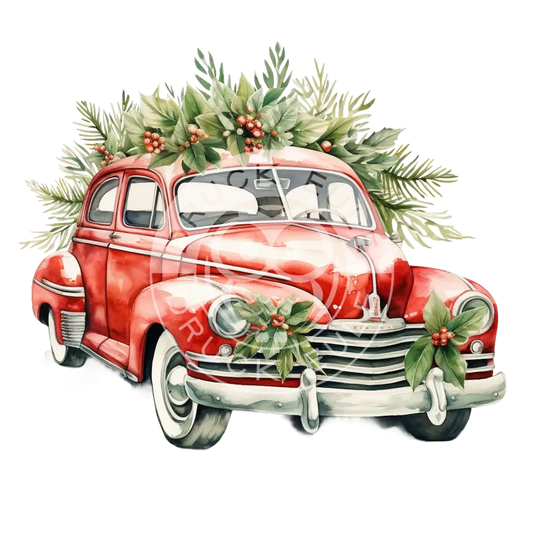 Bügelbild Weihnachts Auto 744-9