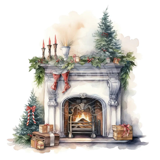 Bügelbild Weihnachtskamin 530-4