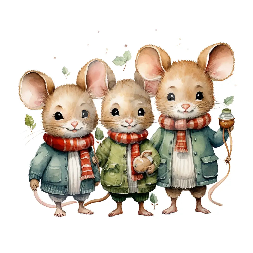 Bügelbild Weihnachtsmaus 611-10