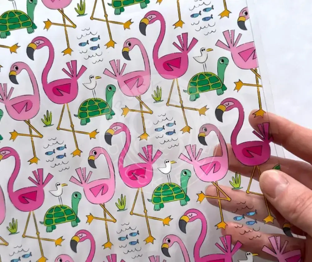 Clear TPU Vinyl Flamingos ca. 30x 134cm