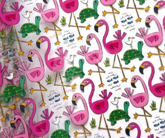 Clear TPU Vinyl Flamingos ca. 30x 134cm