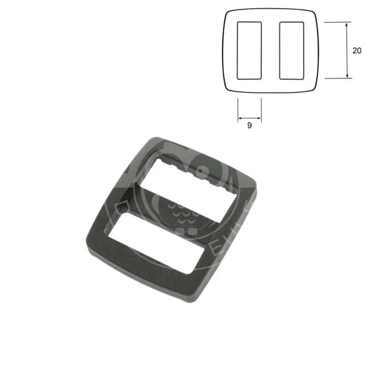 Gurtband Schieber Stopper 20mm Schwarz
