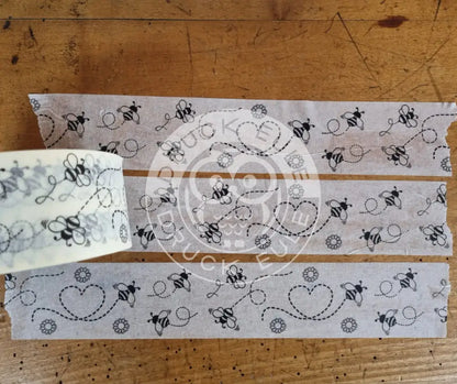 Papierklebeband weiss Bienen Papierklebeband