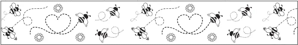 Papierklebeband weiss Bienen rubon