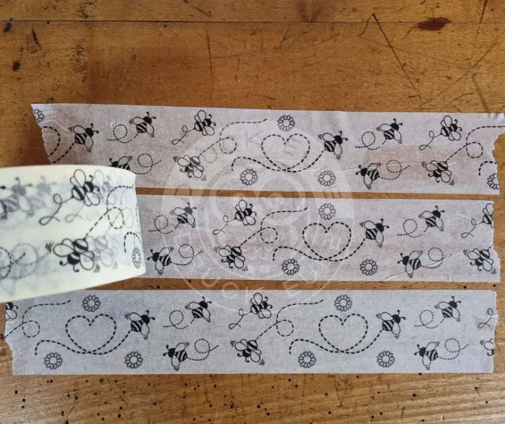 Papierklebeband weiss Bienen Papierklebeband