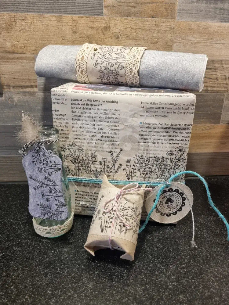 Papierklebeband weiss Blumenwiese rubon