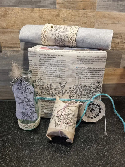 Papierklebeband weiss Blumenwiese rubon