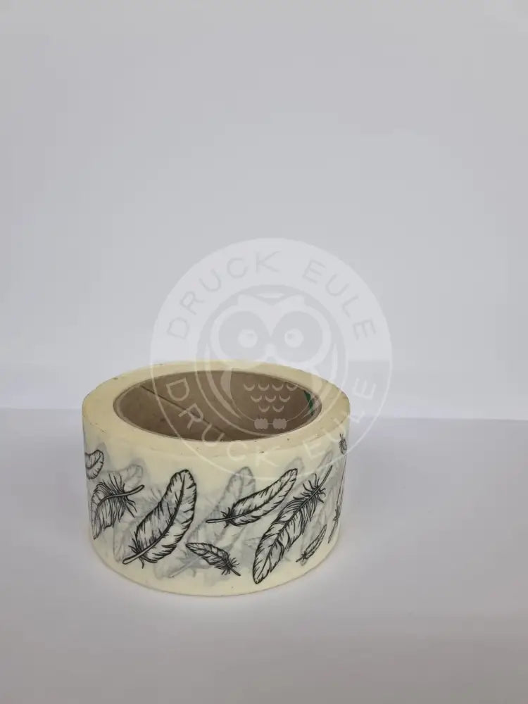 Papierklebeband weiss Federn rubon