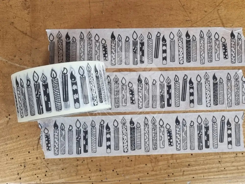 Papierklebeband weiss Kerzen Papierklebeband
