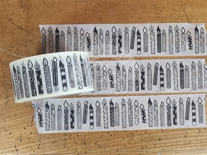 Papierklebeband weiss Kerzen Papierklebeband