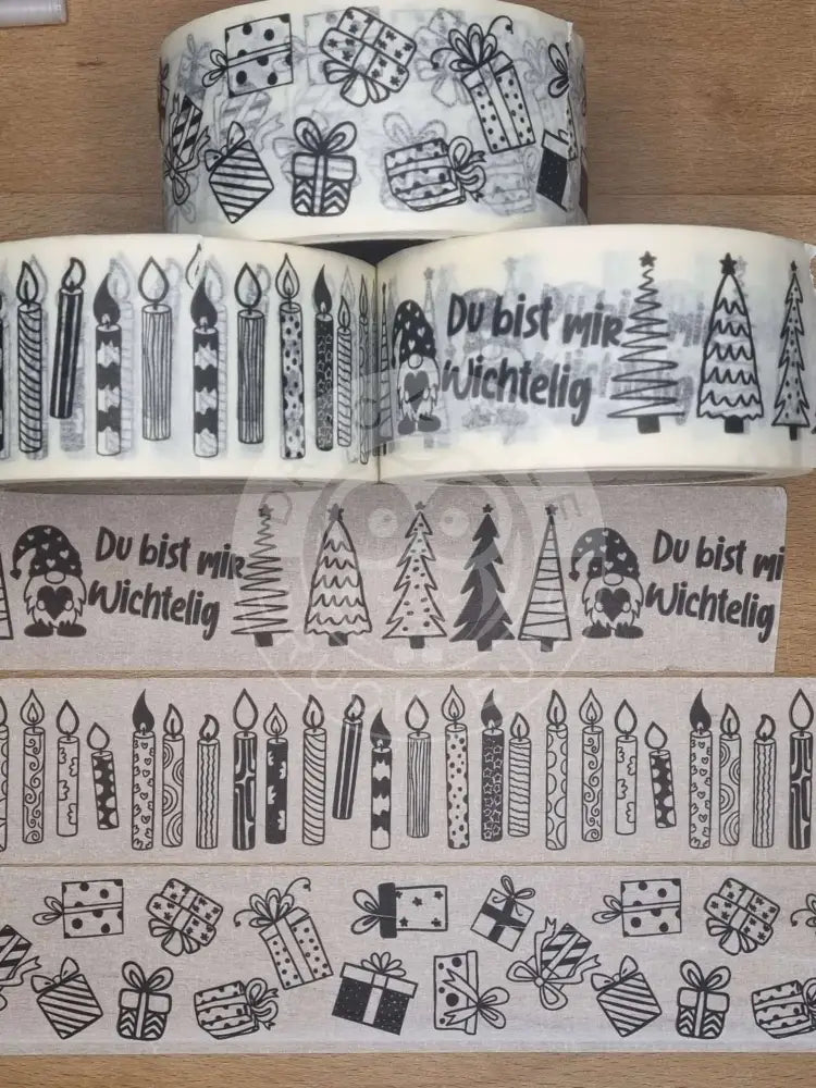 Papierklebeband weiss Kerzen Papierklebeband