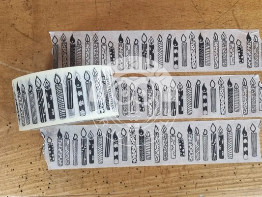 Papierklebeband weiss Kerzen Papierklebeband