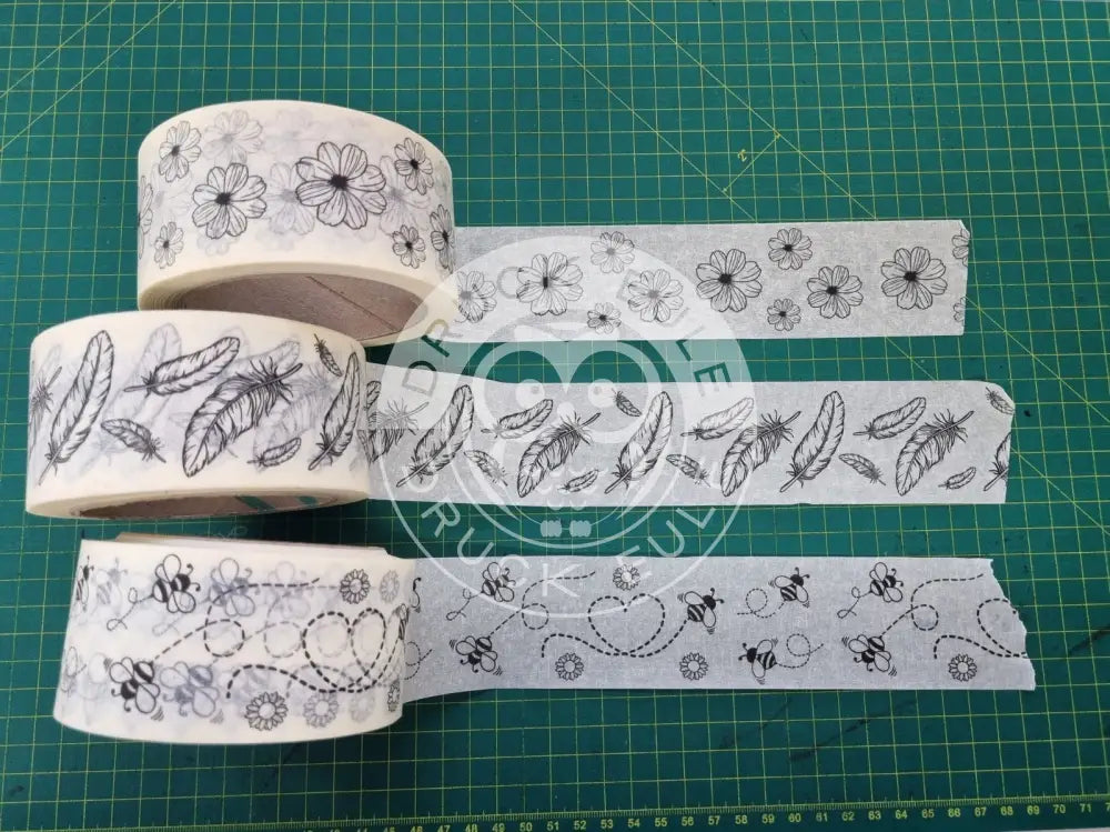 Papierklebeband weiss Bienen rubon