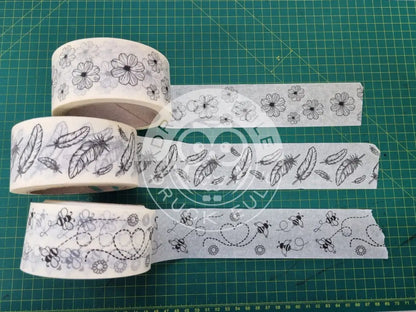 Papierklebeband weiss Bienen rubon