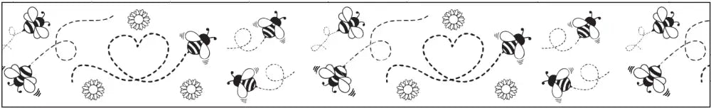 Papierklebeband weiss Bienen rubon