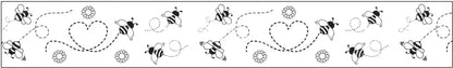 Papierklebeband weiss Bienen rubon