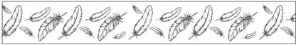 Papierklebeband weiss Federn rubon