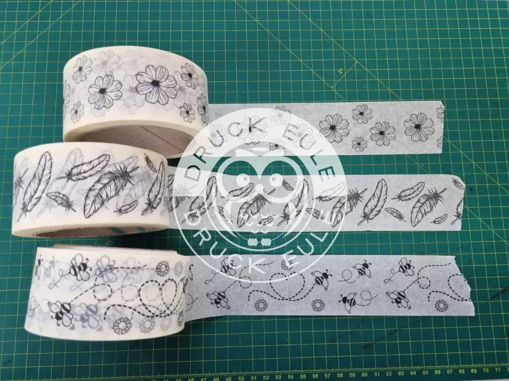 Papierklebeband weiss Bienen rubon