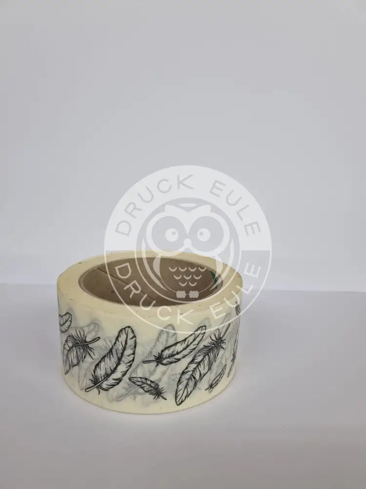 Papierklebeband weiss Federn rubon