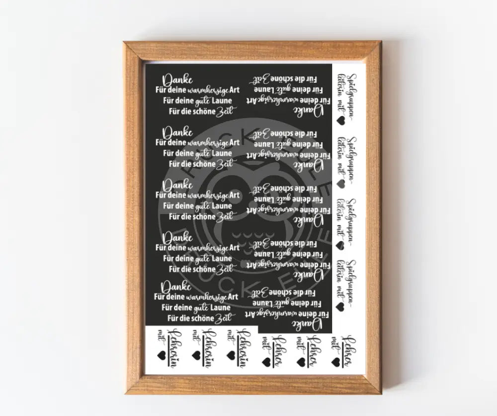 Rubon Bogen Danke 1 weiss + schwarz rubon