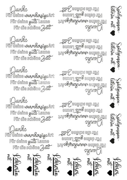 Rubon Bogen Danke 1 weiss + schwarz rubon