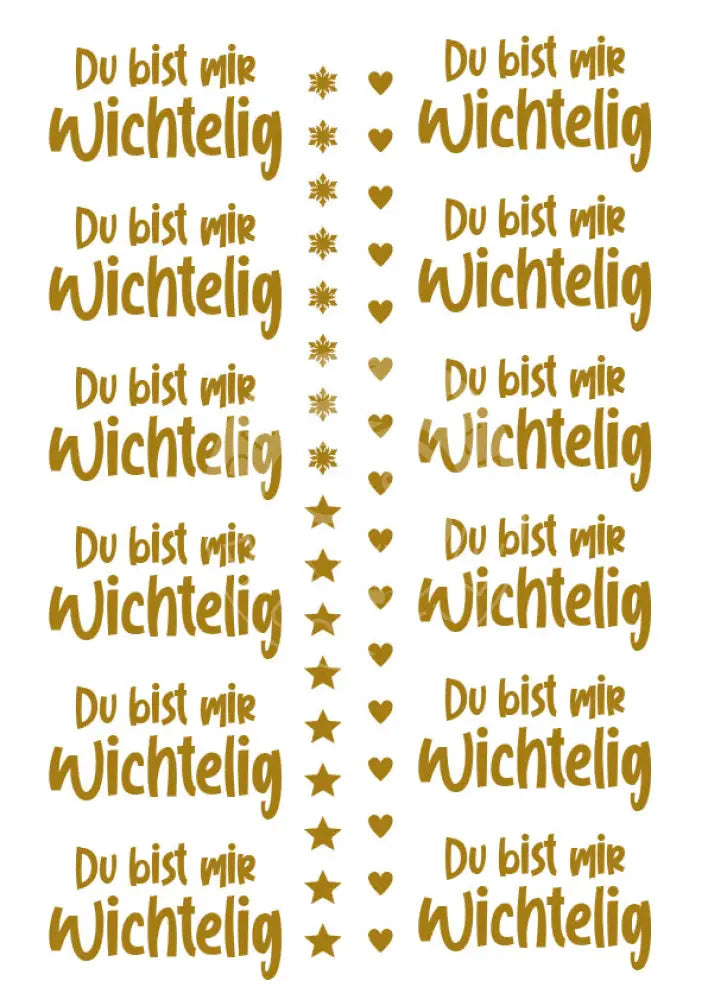 Rubon Bogen Du bist mir Wichtelig gold rubon