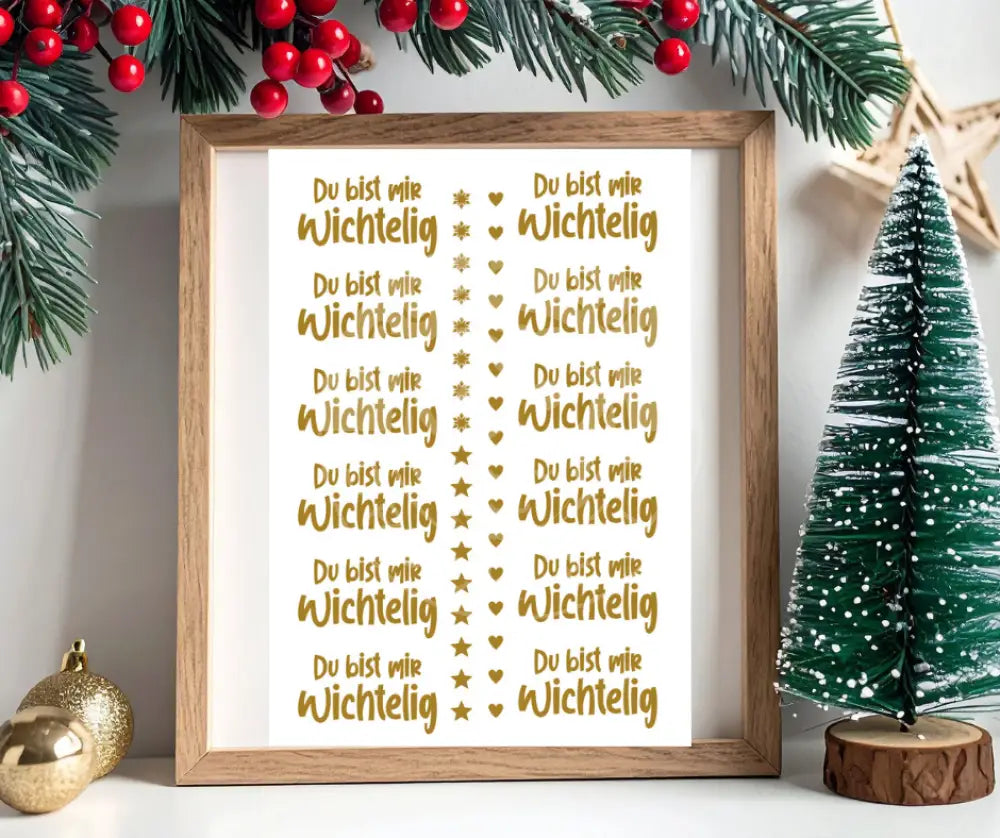 Rubon Bogen Du bist mir Wichtelig gold rubon