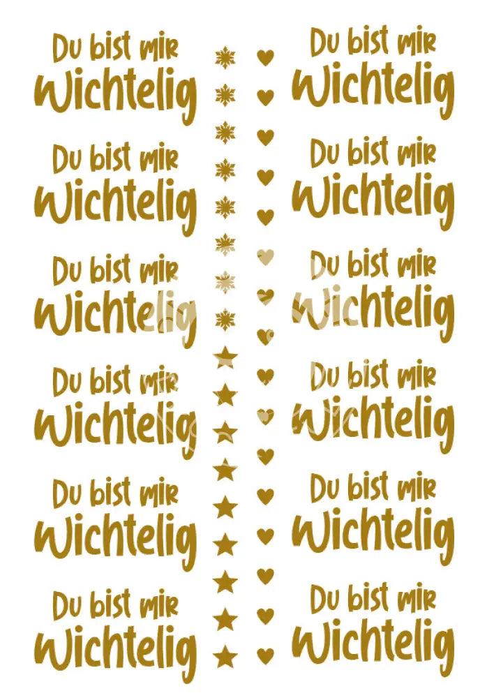 Rubon Bogen Du bist mir Wichtelig gold rubon