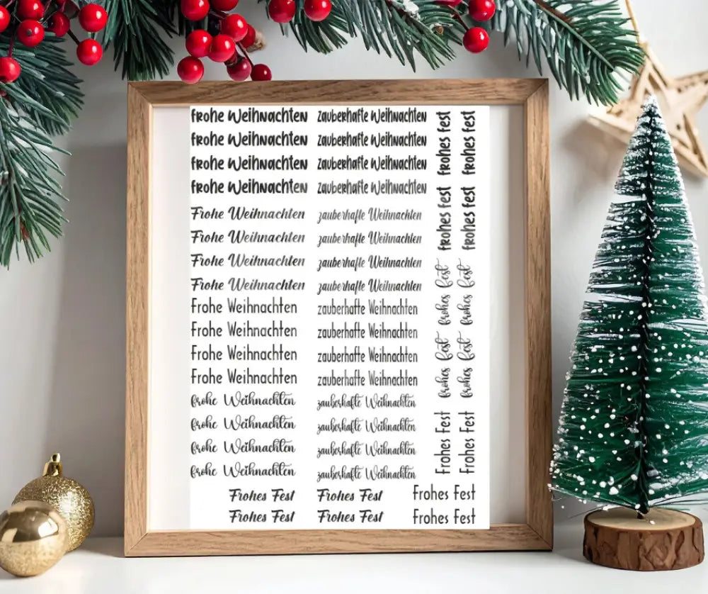 Rubon Bogen Frohe Weihnachten Text rubon
