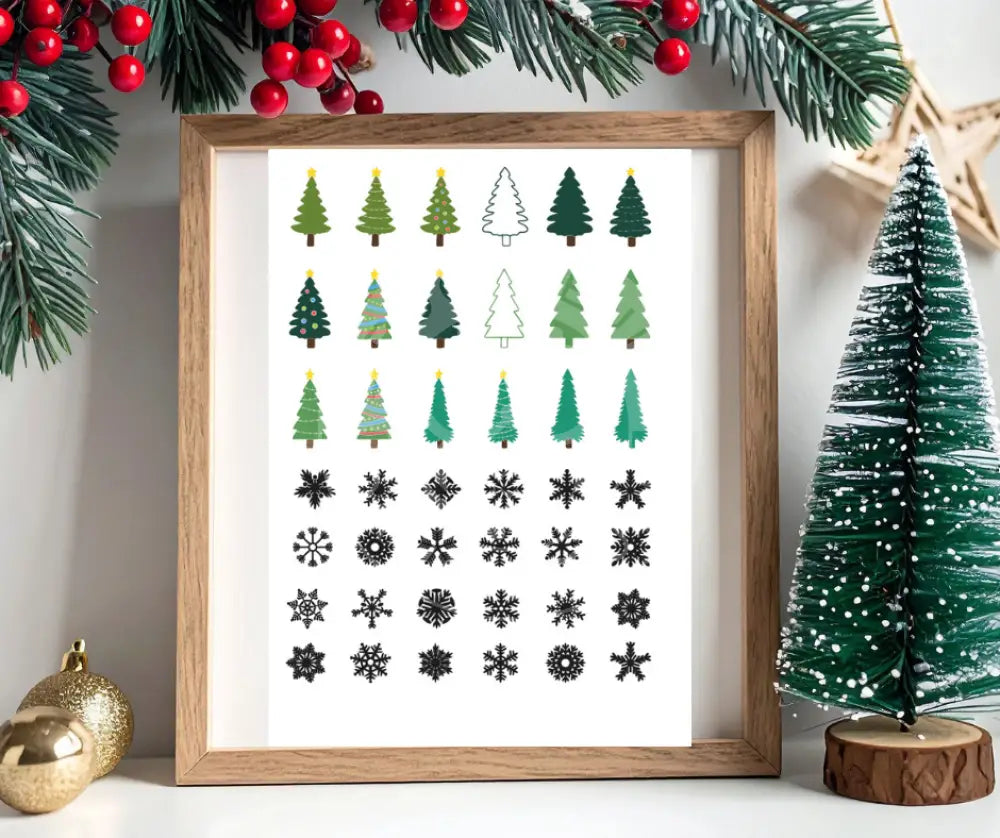 Rubon Bogen Tannenbäume und Schneeflocken rubon