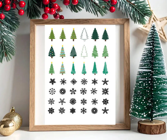 Rubon Bogen Tannenbäume und Schneeflocken rubon