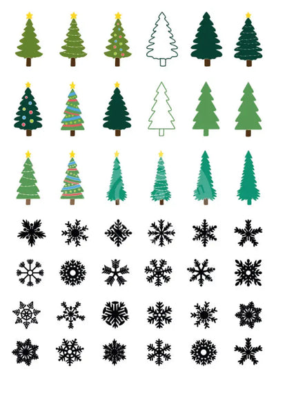 Rubon Bogen Tannenbäume Und Schneeflocken Rubon