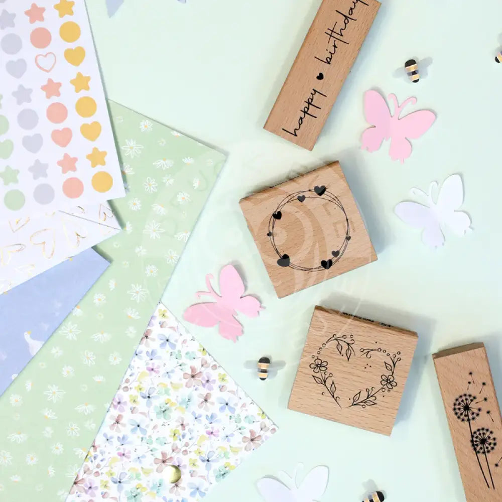 Stempel Kreis mit Herz - stempel